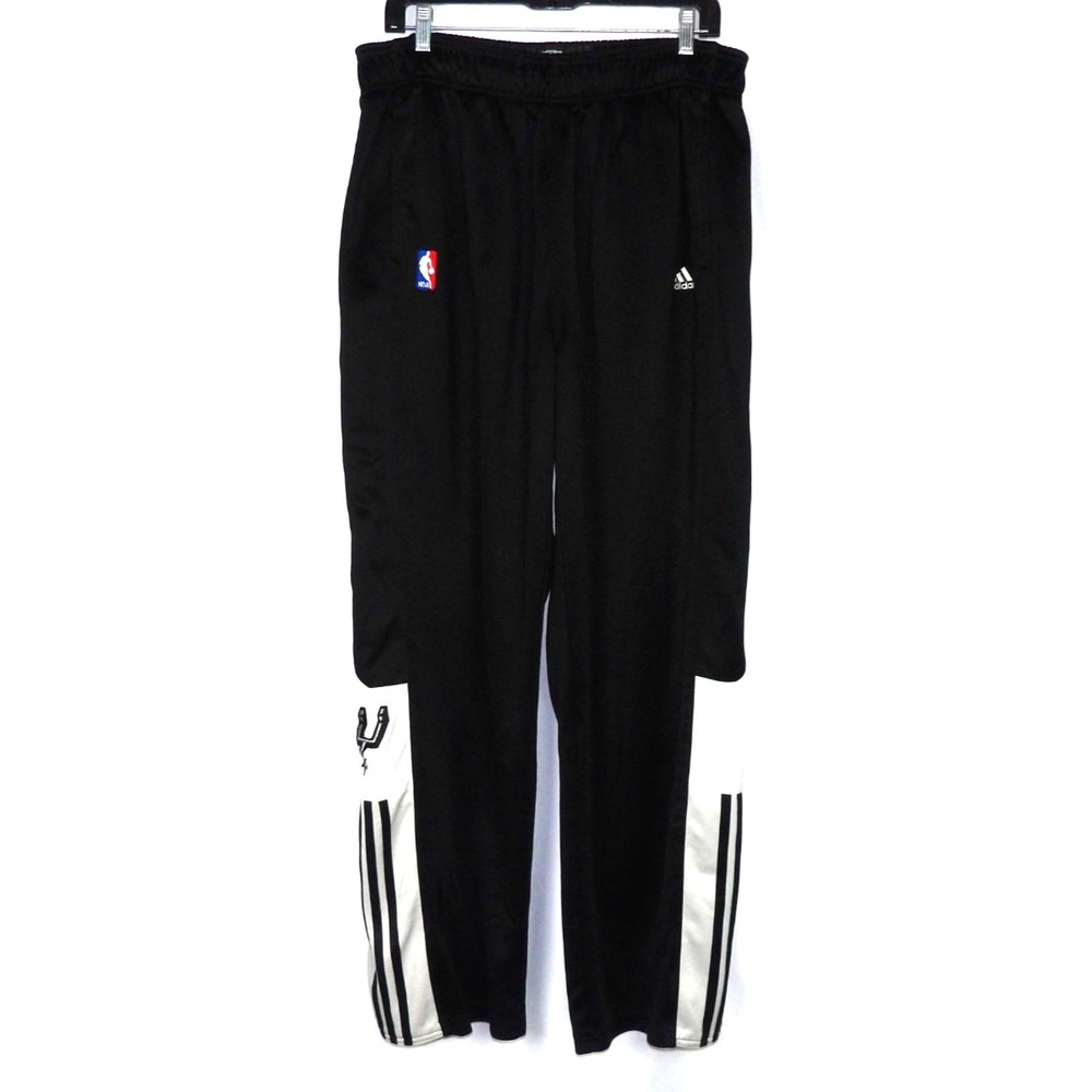 ADIDAS Authentic San Antonio Spurs Athletic Snap Tear Away Warm Up Pants XL
